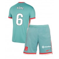 Atletico Madrid Koke #6 Fußballbekleidung Auswärtstrikot Kinder 2024-25 Kurzarm (+ kurze hosen)